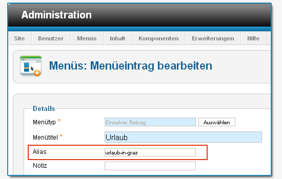 Suchmaschinenfreundliche Menüführung