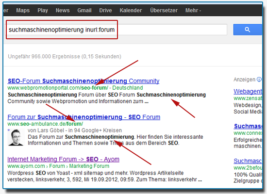 Suchmaschinenoptimierung im Forum